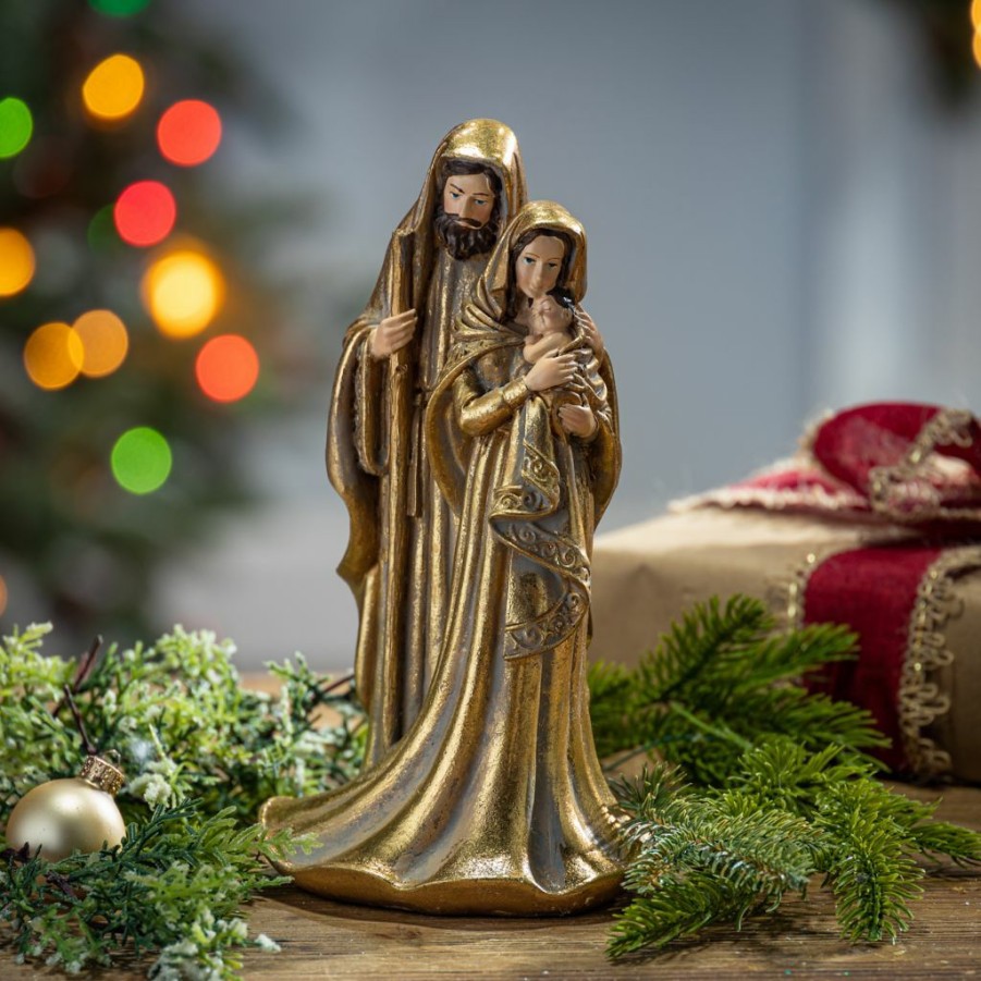 Home Goods & Toys * | Gerson International 8.66 In. Resin Baby Jesus, Mary And Joseph Figurines, 2602580Ec