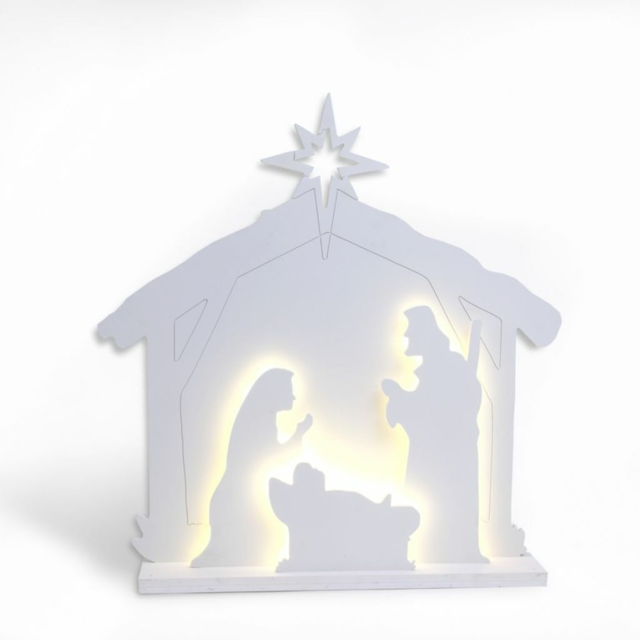 Home Goods & Toys * | Gerson International 33 In. Electric Manger Scene Silhouette Light With 59 Warm White Led Lights, Outdoor Adaptor, 2441270Ec