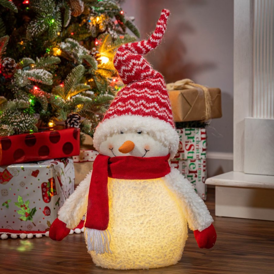 Home Goods & Toys * | Gerson International Set Of 2, 29.1 In. B/O Lighted Fabric Snowman Figurine