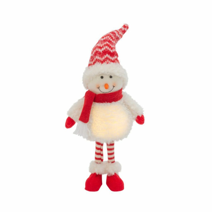 Home Goods & Toys * | Gerson International 19.7 In. Battery Operated Lighted Fabric Standing Snowman Figurine, 2603170Ec