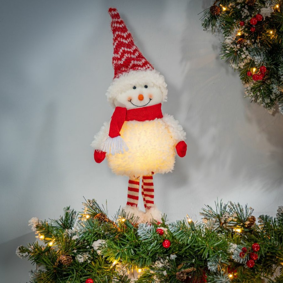 Home Goods & Toys * | Gerson International 19.7 In. Battery Operated Lighted Fabric Standing Snowman Figurine, 2603170Ec