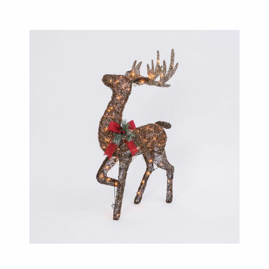 Home Goods & Toys * | Gerson International 48 In. Electric Vine Standing Buck Winter Yard Decor, 2504110Ec