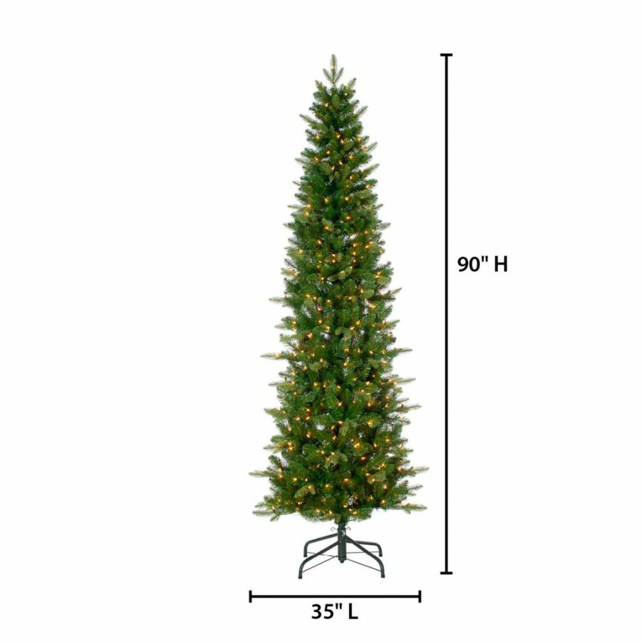 Home Goods & Toys * | Gerson International 7.5 Ft. Natural Cut Narrow Saginaw Pine Tree With 450 Ul Clear Lights