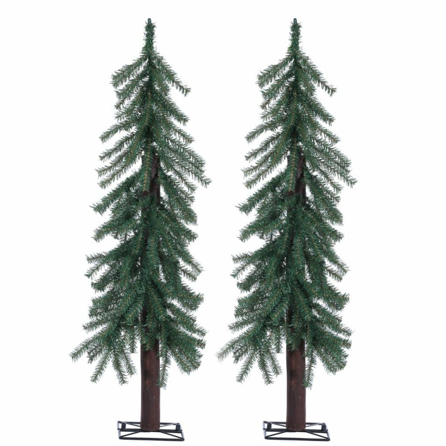 Home Goods & Toys * | Gerson International Set Of 2 Un-Lit 3 Ft. Alpine Trees