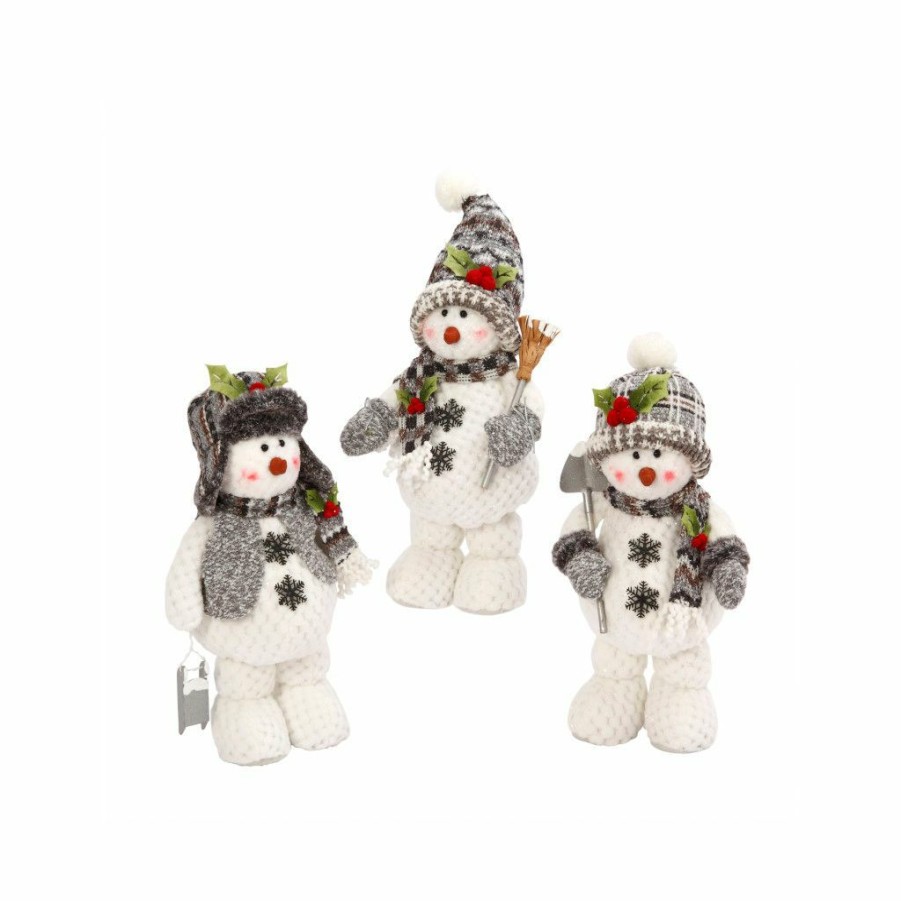 Home Goods & Toys * | Gerson International Assortment 16 In. Decorative Plush Snowman, Assorted Set Of 3, 2356200Ec