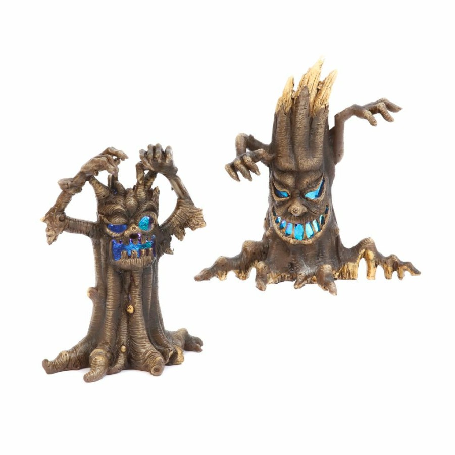 Home Goods & Toys * | New! Gerson International Battery Operated Lighted Spooky Haunted Tree Figurines, Set Of 2, 2430540Ec