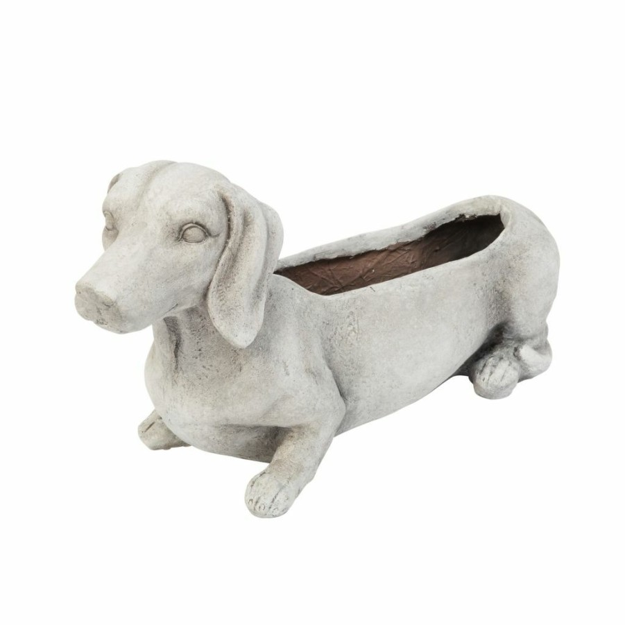 Lawn & Garden * | Gerson International 22 In. L Magnesium Dog Planter, 2516420Ec