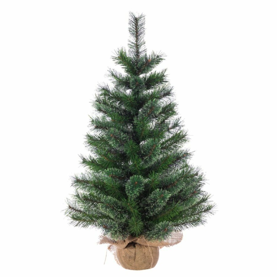 Home Goods & Toys * | Gerson International Un-Lit 3 Ft. Pistol Pine Tree In Burlap Bag Base