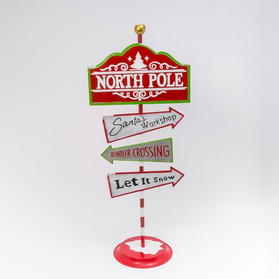 Home Goods & Toys * | Gerson International Metal Holiday Street Direction Sign, 60 In., 2487800Ec