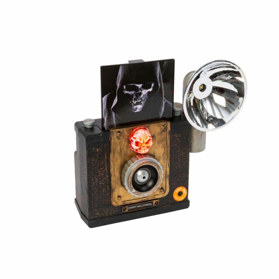 Home Goods & Toys * | Gerson International 9.5 In. Battery Operated Lighted Animated Halloween Camera With Sound And Motion Sensor, 2550060Ec