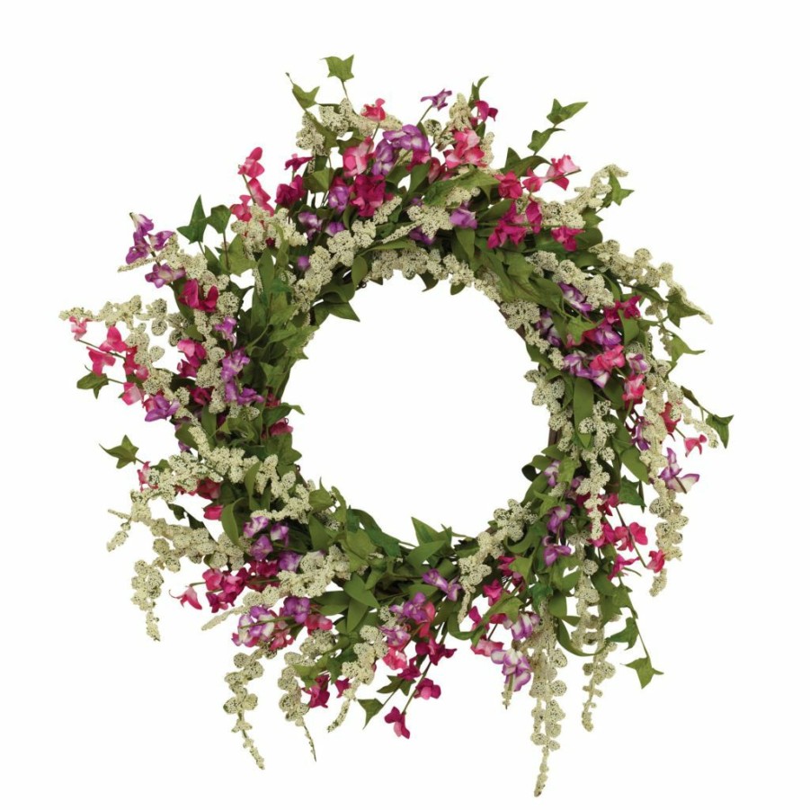 Home Goods & Toys * | Gerson International 24 In. D Spring Dusty Miller Wreath, 2128390Ec