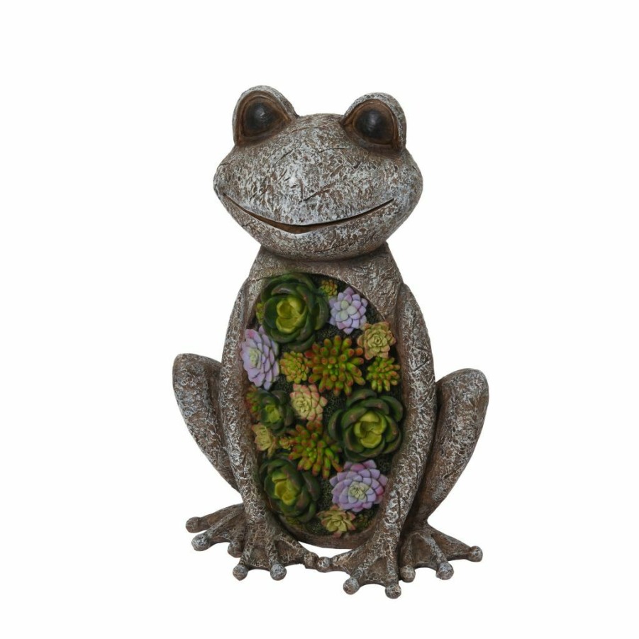 Outdoor Living * | Gerson International 18.3 In. Polyresin Frog Figurine, 2393570Ec