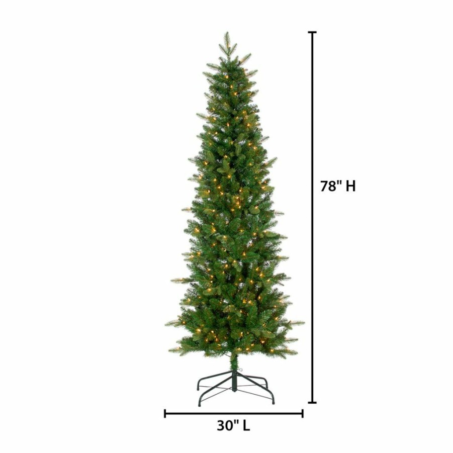 Home Goods & Toys * | Gerson International 6.5 Ft. Natural Cut Narrow Saginaw Pine With 300 Ul Clear Lights