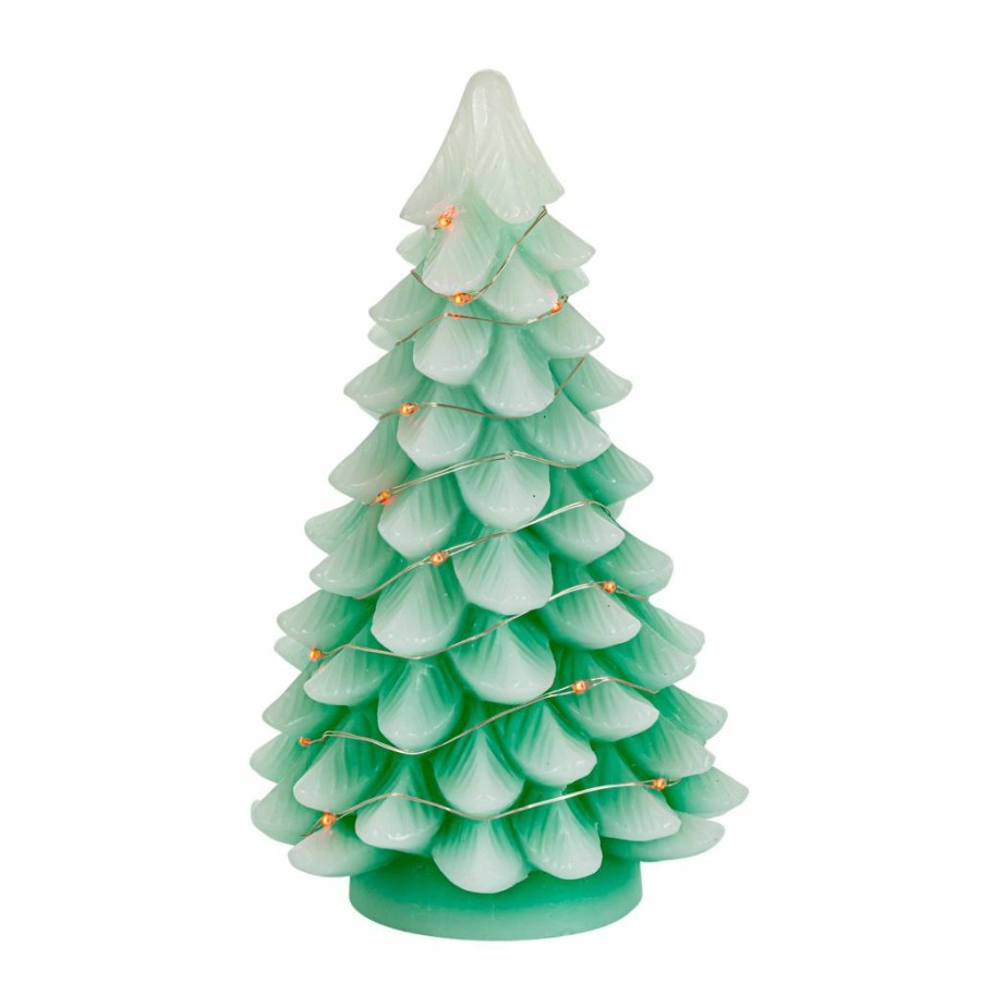 Home Goods & Toys * | Gerson International 9.05 In. Battery Operated Lighted Green Christmas Tree With Color Changing Led Lights, Set Of 2, 2619930Ec