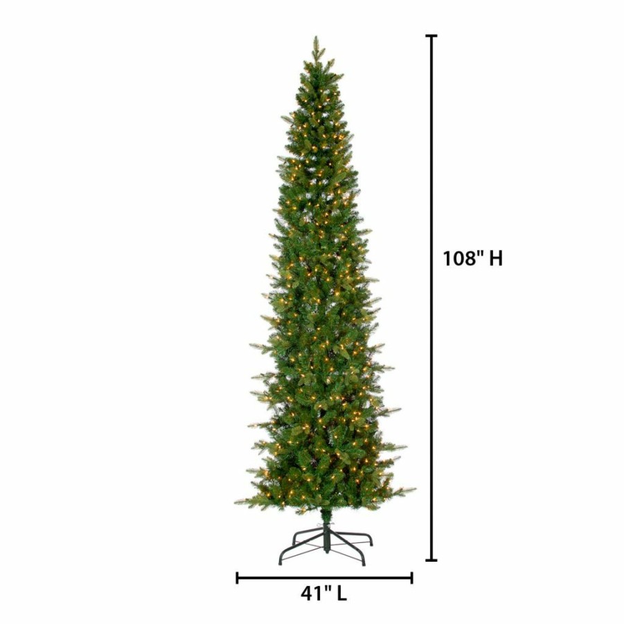 Home Goods & Toys * | Gerson International 9 Ft. Natural Cut Narrow Saginaw Pine Tree With 650 Ul Clear Lights