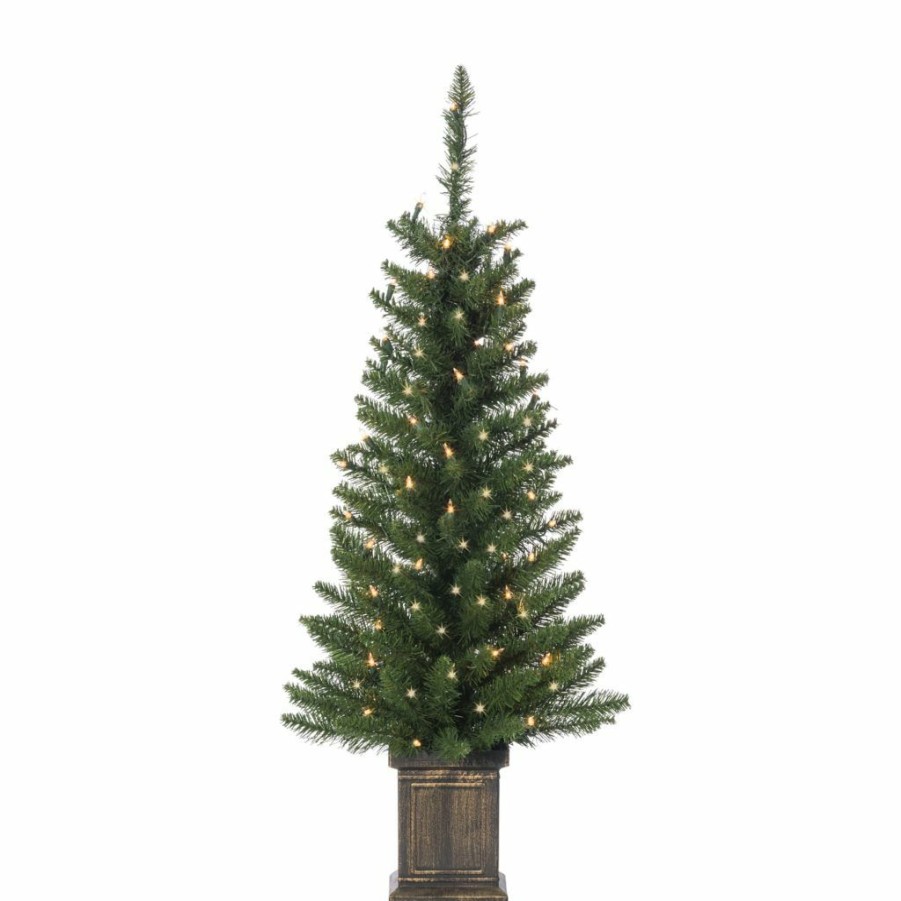 Home Goods & Toys * | Gerson International 3.5 Ft. Potted Colorado Spruce Tree With 50 Clear Led Lights