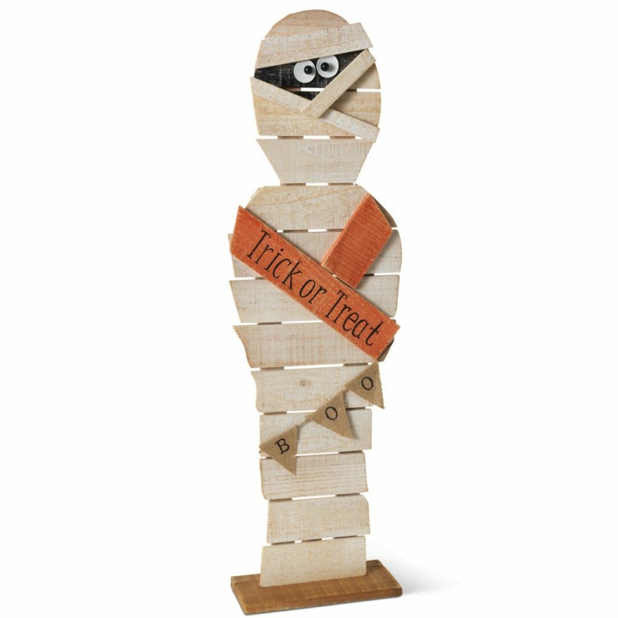 Home Goods & Toys * | Gerson International 32 In. Painted Rustic Wood Halloween Mummy Figurine, 2543130Ec