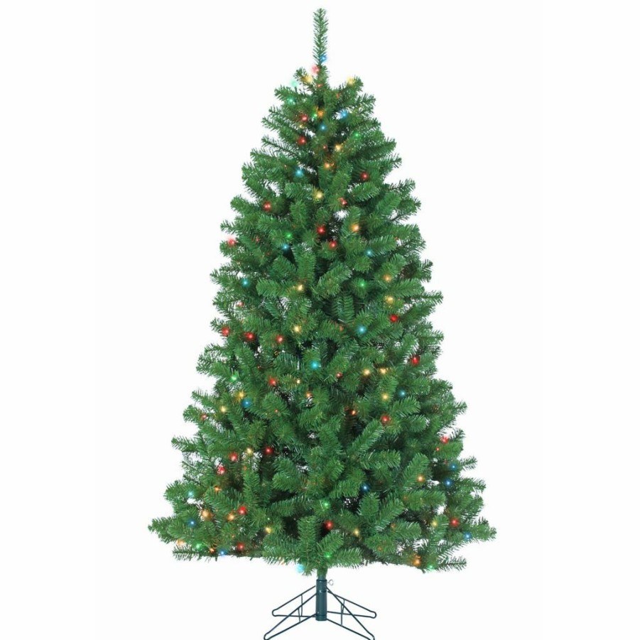 Home Goods & Toys * | Gerson International 7 Ft. Pre-Lit Montana Pine Tree With 500 Multi-Colored Lights