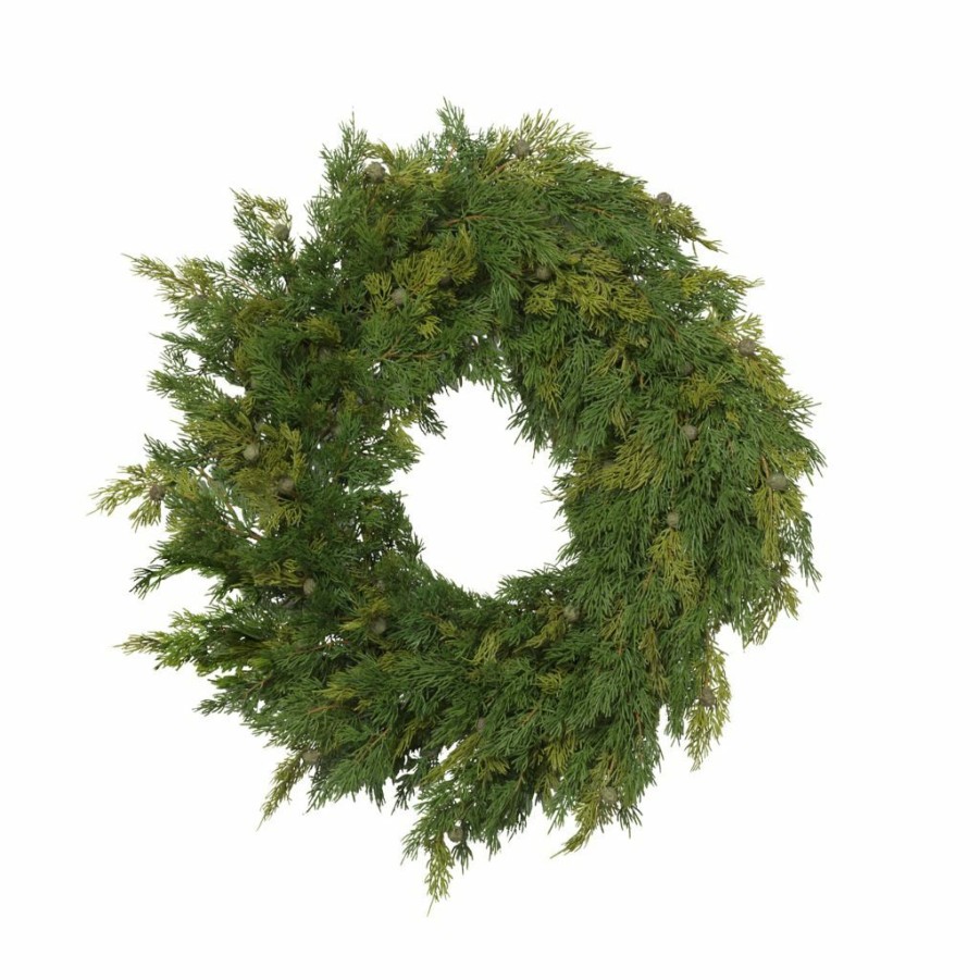 Home Goods & Toys * | Gerson International 32 In. Cedar With Berry Wreath