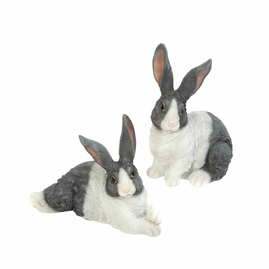 Outdoor Living * | Gerson International Assorted Resin Bunny Figurines, Set Of 2, 2478410Ec