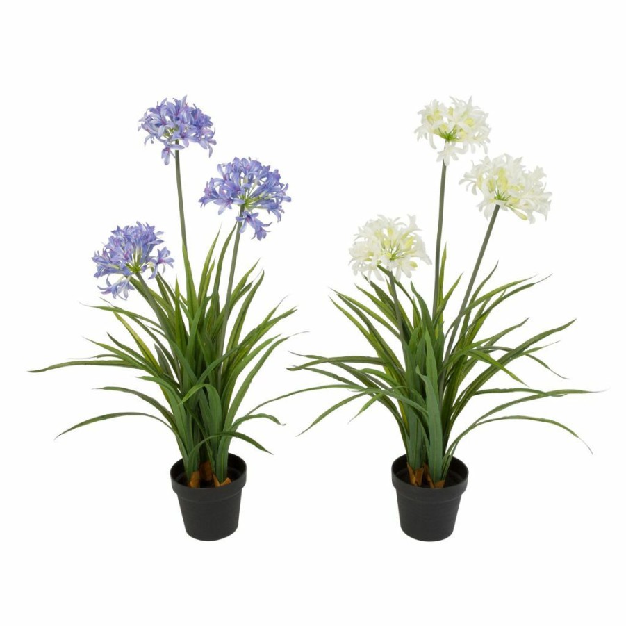 Home Goods & Toys * | Gerson International 37 In. H Artificial Agapanthus In Pot, Set Of 2, 2519630Ec