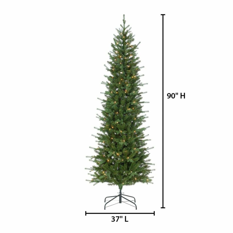 Home Goods & Toys * | Gerson International 7.5 Ft. Natural Cut Narrow Dover Pine Tree With 200 Ul Clear Lights