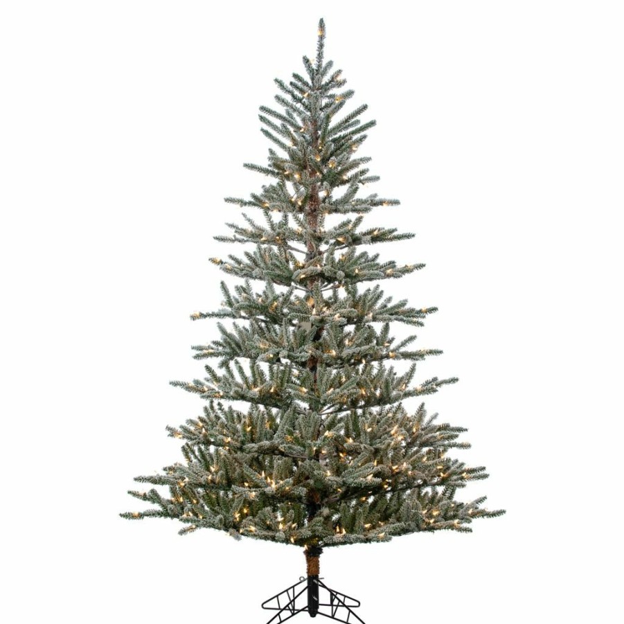 Home Goods & Toys * | Gerson International 7 Ft. Flocked Scotch Pine Tree With 450 Incandescent Lights