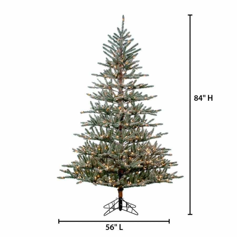 Home Goods & Toys * | Gerson International 7 Ft. Flocked Scotch Pine Tree With 450 Incandescent Lights